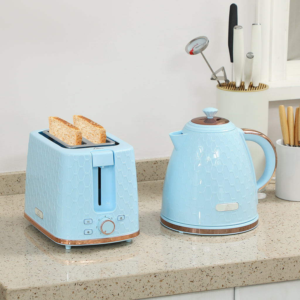 Toaster Both HOMCOM Kettle And Toaster Set 1.7L Kettle & 2 Slice Toaster Set,