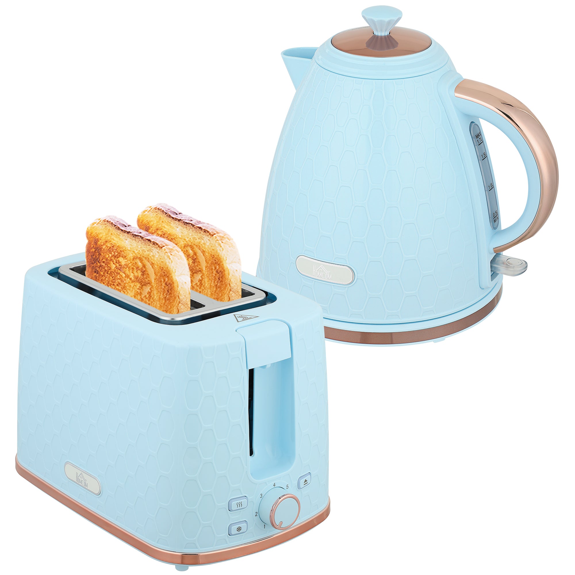 Homcom Kettle And Toaster Set 1.7L Fast Boil Kettle & 2 Slice Toaster Homcom Kettle And Toaster Set 1.7L Fast Boil Kettle & 2 Slice Toaster