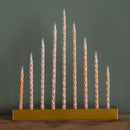 26cm Battery Operated Gold Light up Christmas Candle Bridge with 9 Warm White LEDs