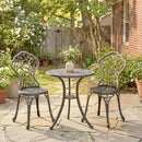 Outsunny Aluminium Bistro Set Garden Coffee Table Chair Outdoor Dining Set