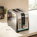 HOMCOM 2 Slice Toaster with 7 Browning Levels, Reheat, Defrost and Cancel