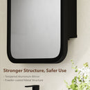 HOMCOM Bathroom Wall Cabinet With Mirror Black