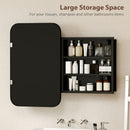 HOMCOM Bathroom Wall Cabinet With Mirror Black