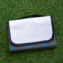 1.50m X 1.15m Waterproof Patterned Picnic Blanket Rug With Carry Handle In Blue