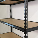 Garage Shelving 122cm Wide & 183cm High Heavy Duty 5 Tier Multipurpose Metal Racking Unit  / Warehouse Shelving Storage in Black