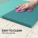 SPORTNOW Foldable 6FT Gymnastics Mat, 3.2 cm Thick Crash Mat, Mixed Green