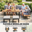 Outsunny Patio Furniture Set Modular 6 Pieces Grey