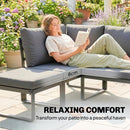 Outsunny Patio Furniture Set Modular 6 Pieces Grey