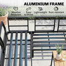 Outsunny Patio Furniture Set Modular 6 Pieces Grey