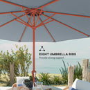 Outsunny 2.7 M Garden Parasol With Double Top, Light Grey