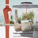Outsunny 2.7 M Garden Parasol With Double Top, Light Grey
