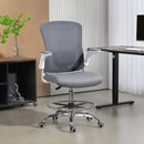 HOMCOM Ergonomic Tall Office Chair, 360 Degree Swivel Task Stool
