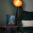28cm Battery Operated Light Up Christmas Tree Stained Glass Decoration With LEDs