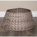 40/58cm Samuel Alexander Medium KD Plastic Wicker Rattan Woven Christmas Tree Skirt in Grey