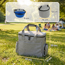 PawHut Dog Travel Bag With Two Food Containers And Silicone Collapsible Bowl