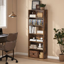 HOMCOM 6 Tier Bookshelf, Freestanding Bookcase with Adjustable Shelves