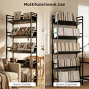 HOMCOM Bookshelf Anti-Slip Design 5-Tier Black