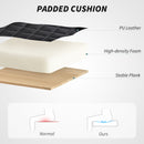 HOMCOM PU Leather Office Desk Chair with Thick Cushion