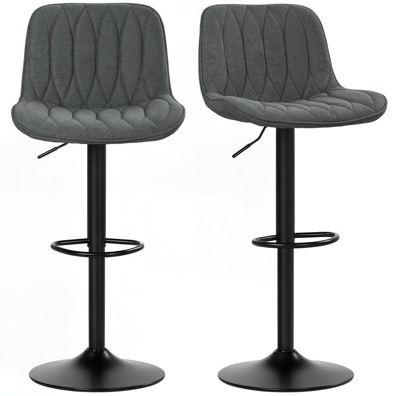 HOMCOM Bar Stools Set Of 2, Modern Armless Bar Chairs