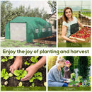 Outsunny Greenhouse Polytunnel 3.5x3x2m - Green