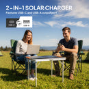 HOMCOM 100W Portable Solar Panel Solar Charger with USB-A & USB-C Output