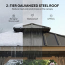 Outsunny 3 X 3 M Hardtop Gazebo, Double Roof Garden Gazebo, Light Grey