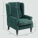 HOMCOM Accent Armchair Home Furniture Retro Tufted Club Fabric