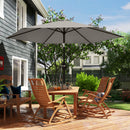 Outsunny 2.6M Garden Parasol Umbrella with Aluminium Pole, Tilt, Crank
