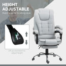 HOMCOM Executive Office Chair Swivel Chair With Footrest Light Grey