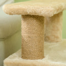 PawHut Dog Steps For Bed 4 Step Pet Stairs Cat House With Detachable Cover