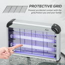 Outsunny 30W Mosquito Insect Killer Pest Bug Trap Lamp UV Fly Zapper Silver