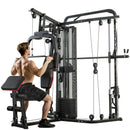 SPORTNOW Home Gym Smith Machine with 65kg Weight Stack