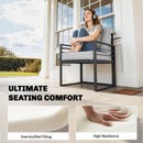 Outsunny Seat and Back Cushion Set, Fade Resistant Replacement Cushion