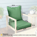 Outsunny Cushion Set with Seat & Back Pad, CUSHION ONLY, Green