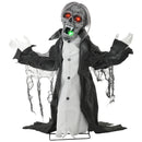 HOMCOM Voice Activated Halloween Animatronics Skeleton, Battery Operated