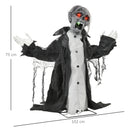 HOMCOM Voice Activated Halloween Animatronics Skeleton, Battery Operated
