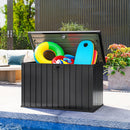 Outsunny 400L Waterproof Metal Outdoor Storage Box with Lock and Keys Black