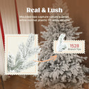 HOMCOM Artificial Christmas Tree With Snow, Hinged Xmas Tree