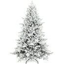 HOMCOM Artificial Christmas Tree With Snow, Hinged Xmas Tree