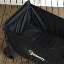 Outsunny 120L Folding Collapsible Wagon With Adjustable Handle, Grey