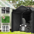 Outsunny Garden Tool Storage Shed with Roll-up Zipper Door