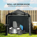 Outsunny Garden Tool Storage Shed with Roll-up Zipper Door