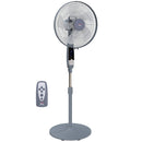 HOMCOM 16" Oscillation Cooling Fan With Remote Adjustable Height Grey