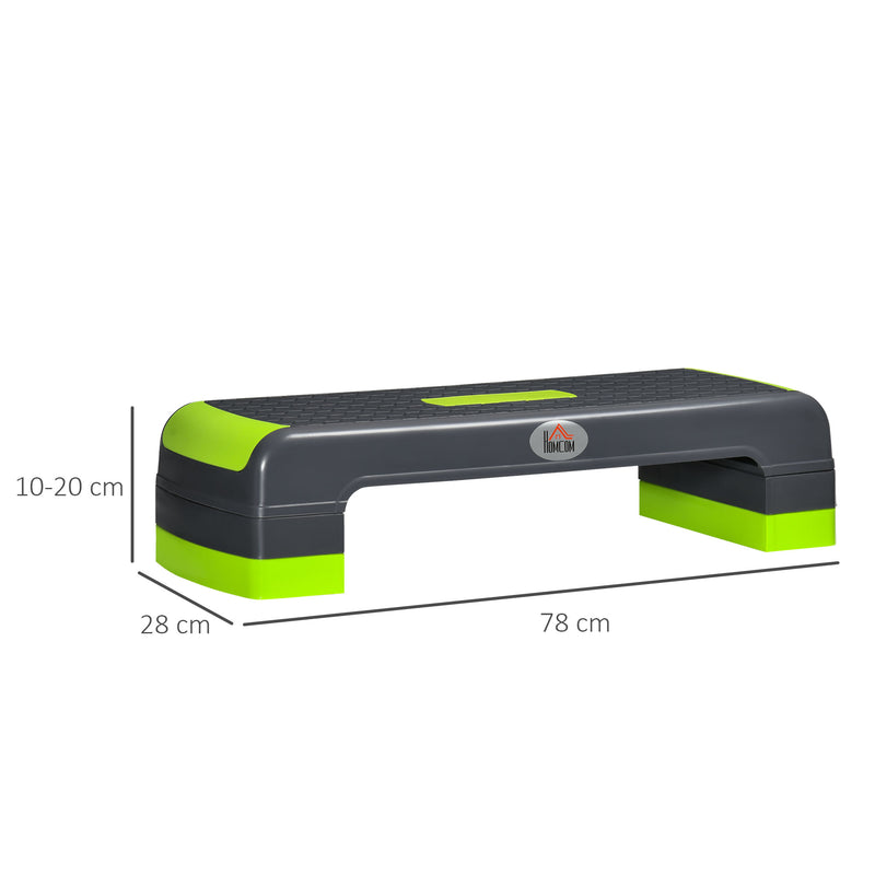 HOMCOM Aerobic Step Three-Level Adjustable Exercise Stepper For Home, Office