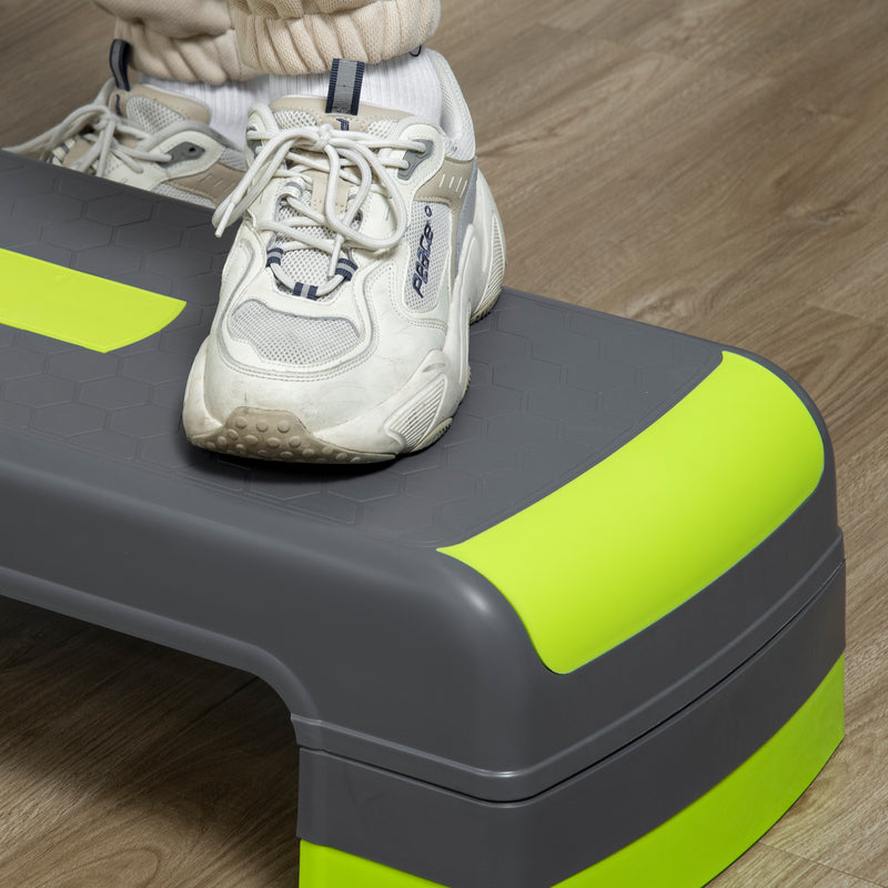 HOMCOM Aerobic Step Three-Level Adjustable Exercise Stepper For Home, Office