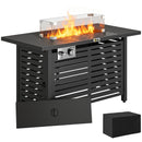 Outsunny  Table W/ Rain Cover 50,000 BTU Outdoor Firepit