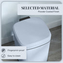 HOMCOM 12L Kitchen Pedal Bin, Metal Rubbish Bin with Soft-close Lid