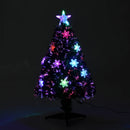 HOMCOM 3FT Green Fibre Optic Christmas Tree