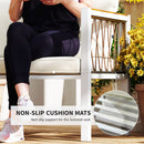 Outsunny 4 Seater Rattan Garden Furniture Set With Metal Frame, Cream White