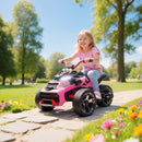 AIYAPLAY 12V Kids Electric Ride On Car, Battery Powered Ride On ATV, Pink